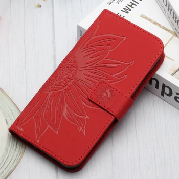 iPhone 14: Funda iPhon 14 Wallet Flip Phone Case Hüllen Sonnenblumen Leder Back Cover Frauen