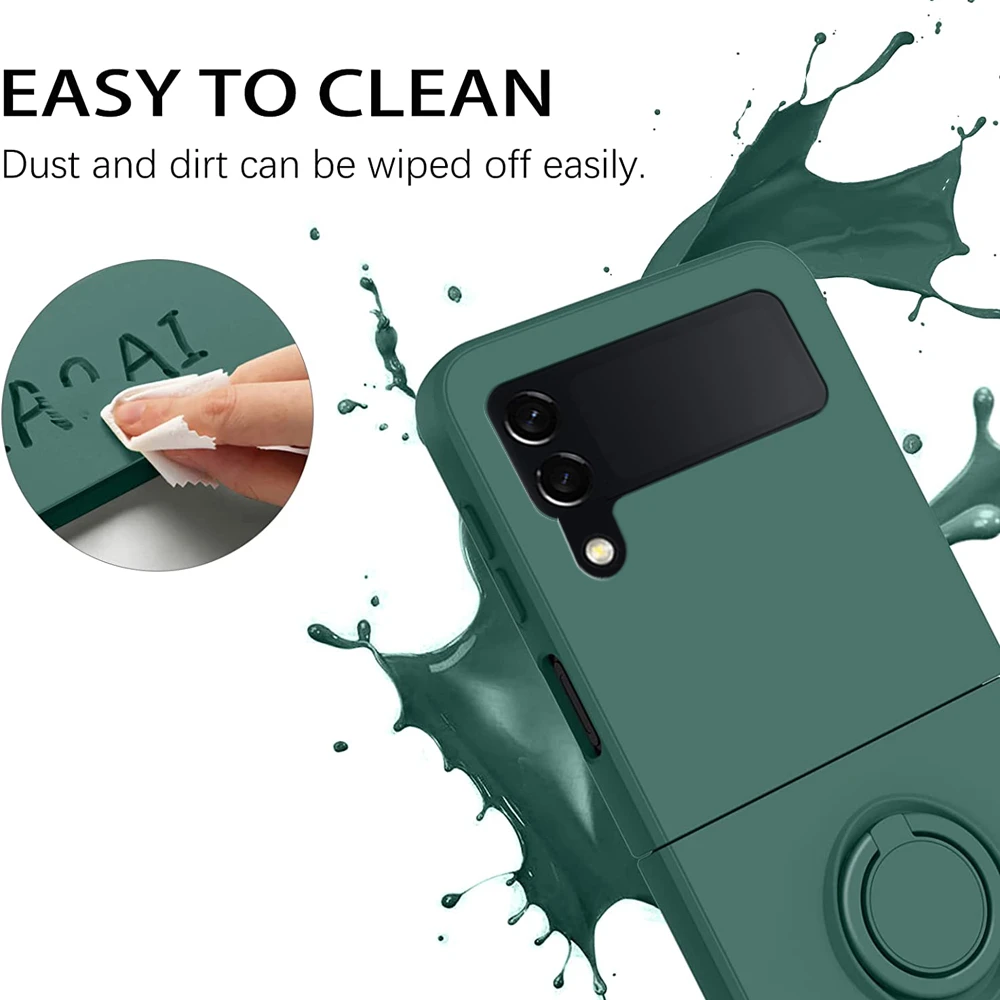 Luxuriöse Flüssigsilikon-Ringhalterung mit magnetischer Halterung Flip8 Flip7 5G Handyhülle – Bild 3