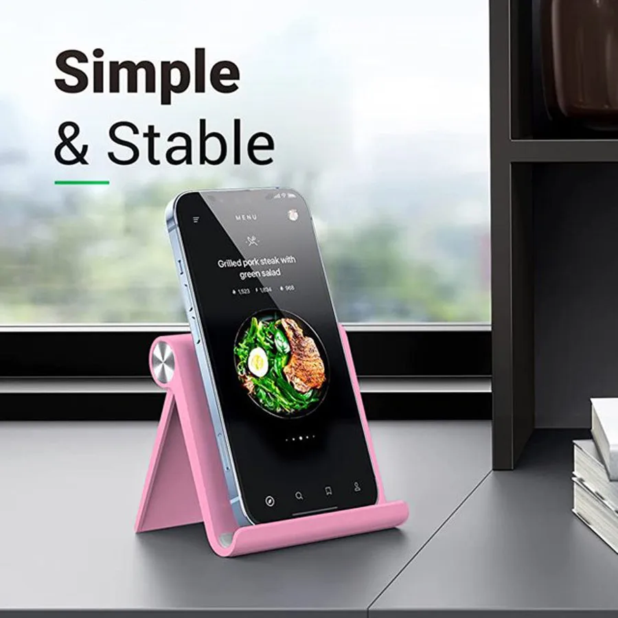 Verstellbarer Telefonhalter, tragbarer, faltbarer Desktop-Telefonständer, universeller Handyhalter für iPhone, Samsung – Bild 2