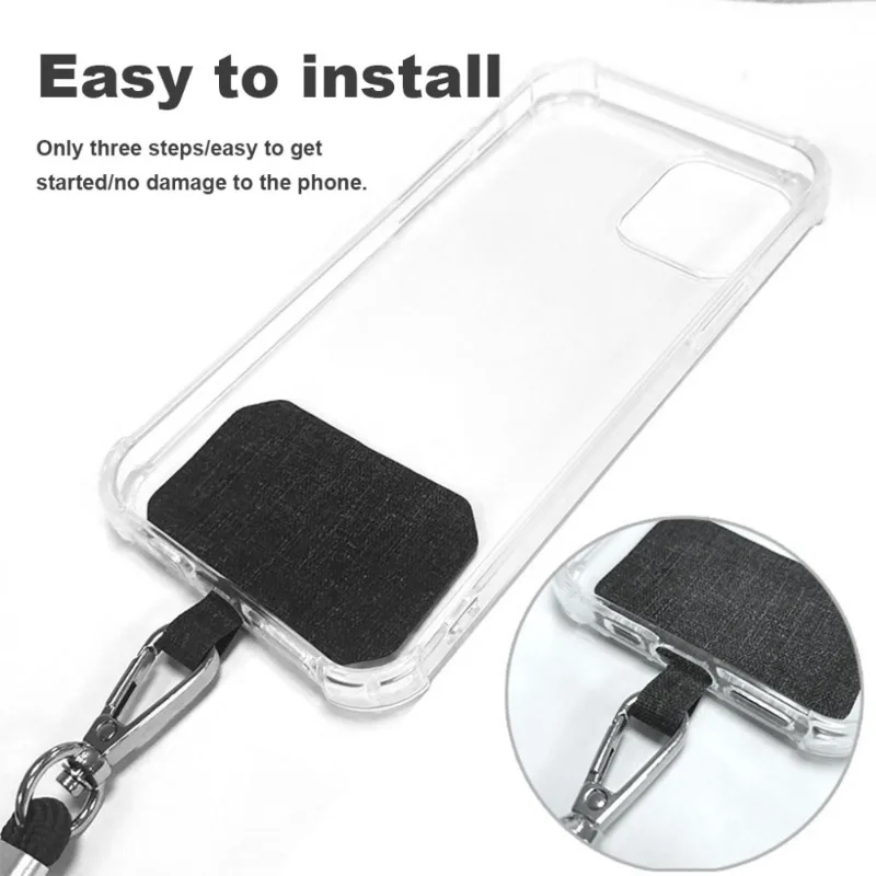 Universelles Telefon-Lanyard mit Patch, verstellbares Handy-Hängeseil, Umhängebänder, Anti-Verlust-Lanyards – Bild 4