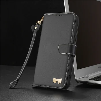 Galaxy S25 Ultra: Leder Flip Wallet Case Karten Slot Halter Abdeckung