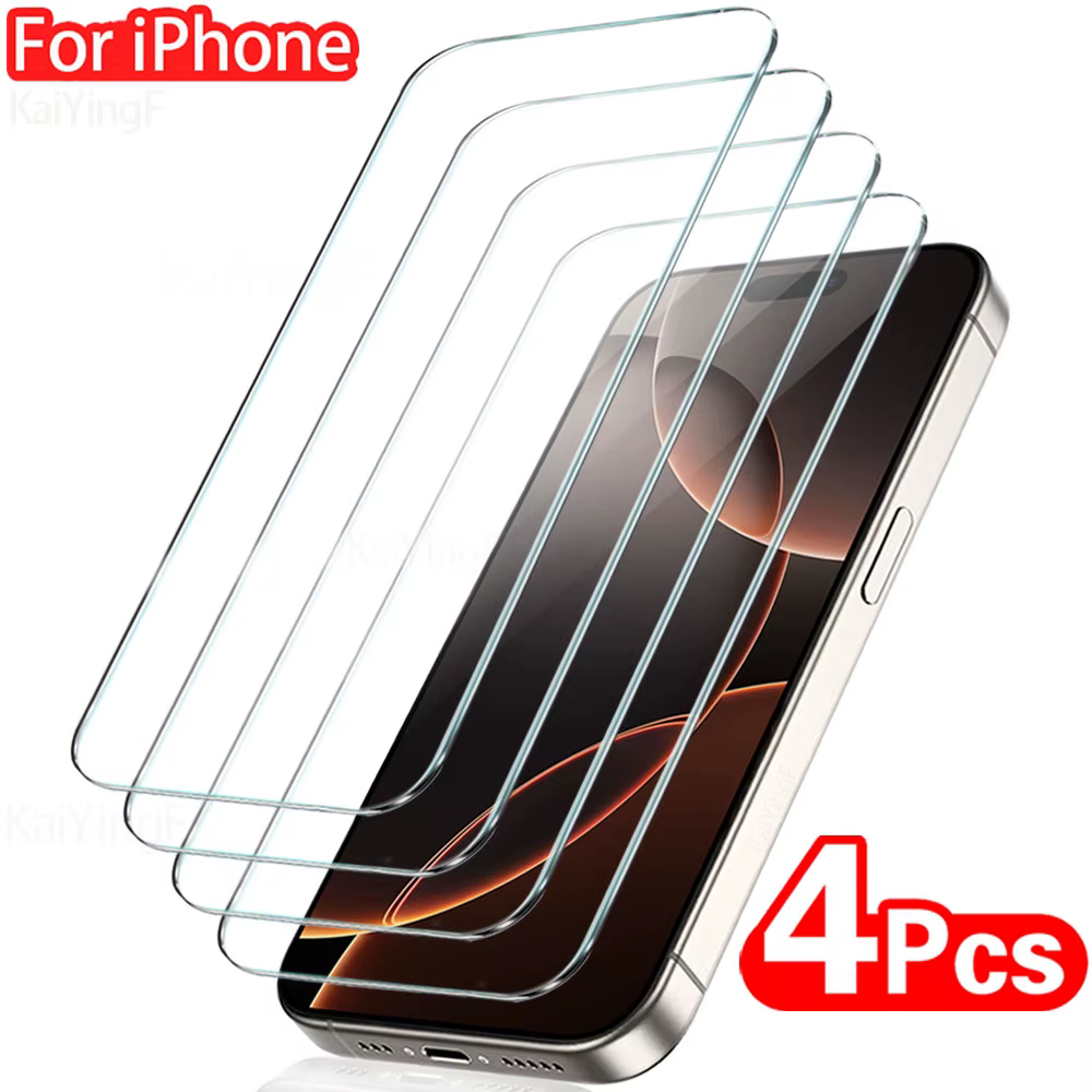 iPhone 13: 4Pcs Volle Abdeckung Gehärtetem Glas Screen Protector Glas