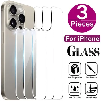 iPhone 15 Plus: 1-3PCS Zurück Bildschirm Gehärtetes Glas Handys Screen Protector Filme