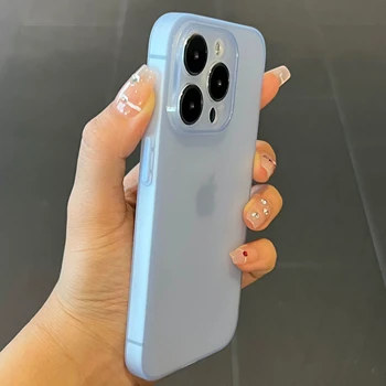 IPhone 16: Ultradünne, weiche TPU-Handyhülle, schlanke, matte, durchscheinende Silikon-Rückseite