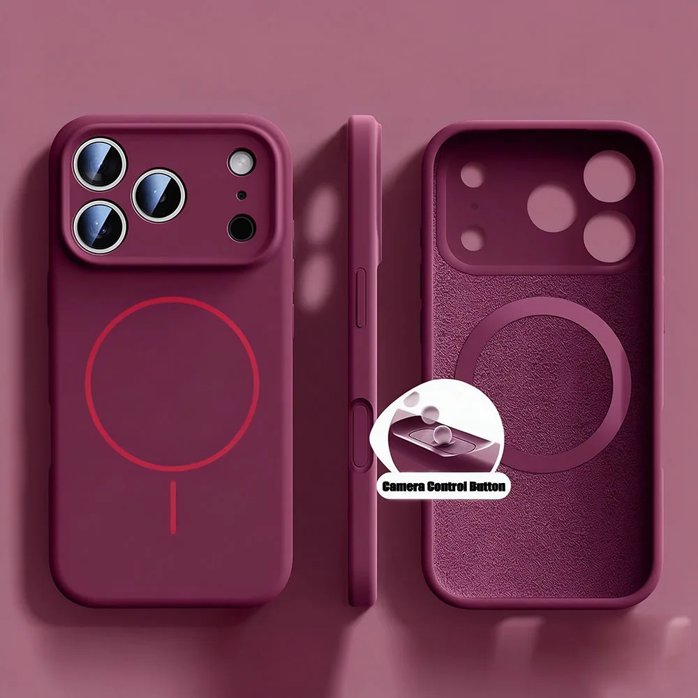 Für Magsafe Flüssigsilikon-Handyhüllen, Luftgehäuse, magnetische kabellose Ladeabdeckung – Bild 4