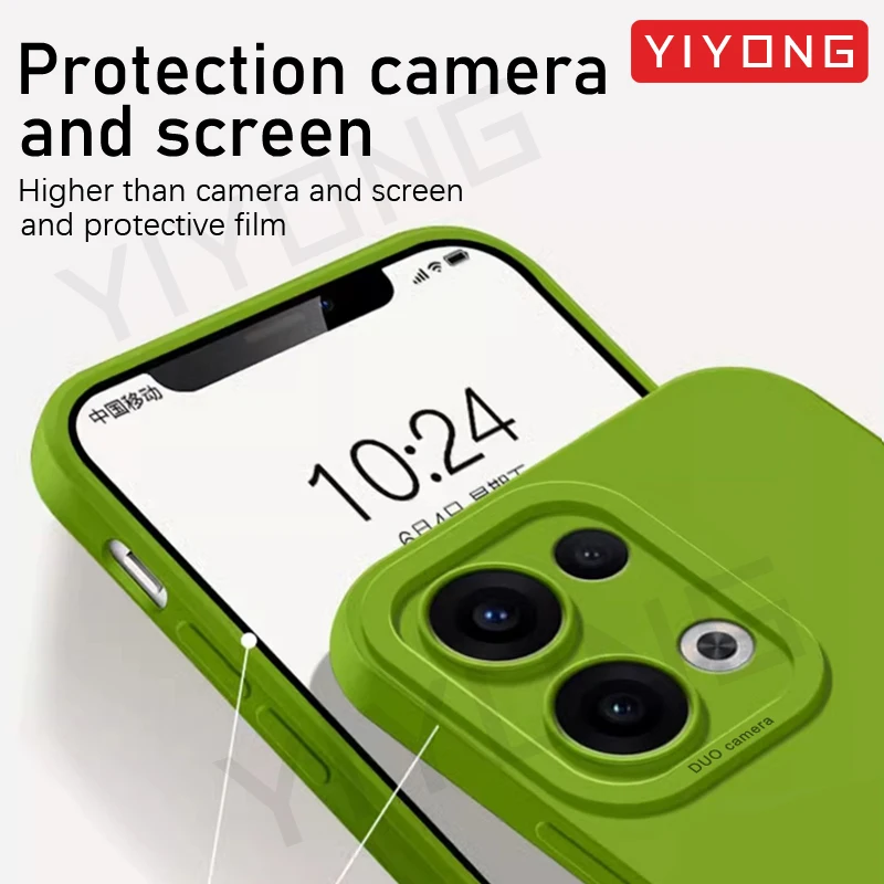 Für Reno13 Pro Fall YIYONG Seidige Gefühl Flüssigkeit Silikon Soft Cover globale Stoßfest Telefon Fällen – Bild 5