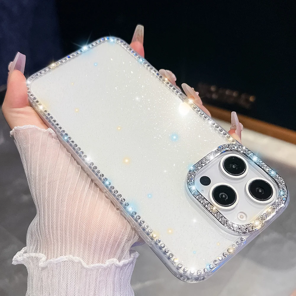 Bling Glitter Klare Handyhülle Hülle 5g stoßfeste Softcover – Bild 4