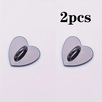 2Pcs Metall Herzförmige Telefon Charme Halter Liebe Herz Telefon Finger Ring Selbstklebende Handy Zurück Ständer Haken