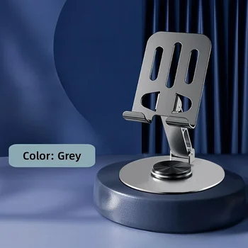 Handyständer 360 °   Rotierender Handyhalter, komplett aus Metall, Aluminium, universelle Halterung, zusammenklappbar, Doppelwellen-Design, stabil, sturzsicher