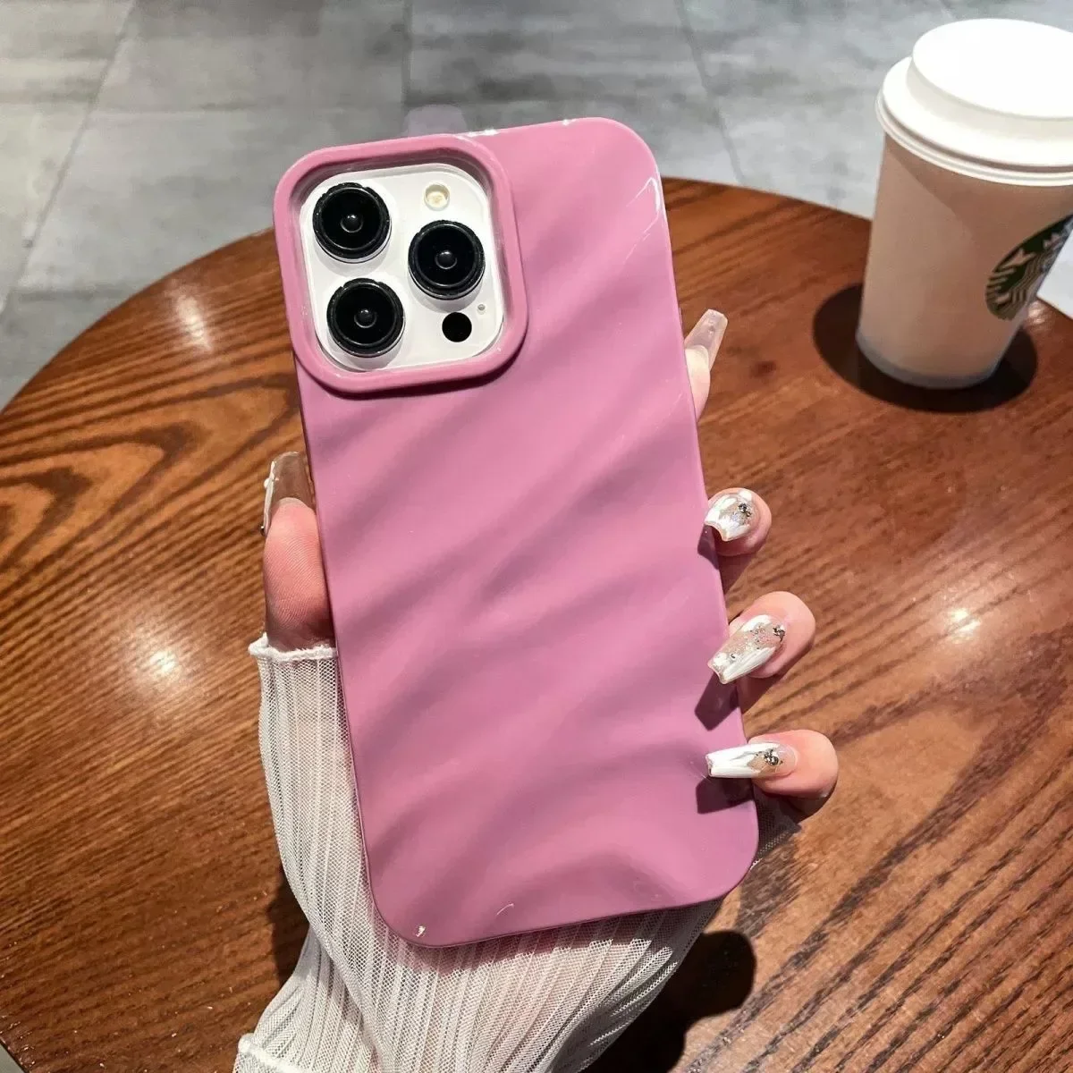 Weiche Candy-Wellenmuster-Handyhülle, XR7, 8Plus, 17Air, stoßfeste Stoßstangenabdeckung – Bild 5