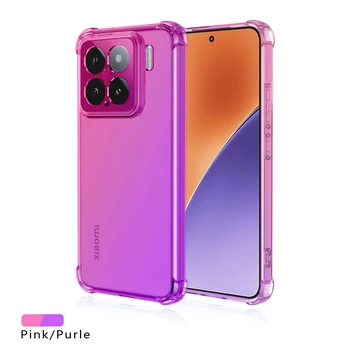 Xiaomi 15: Vier-corns Stoßfest Gradient TPU Fall 2025, Schutzhülle Fundas Coque Capa