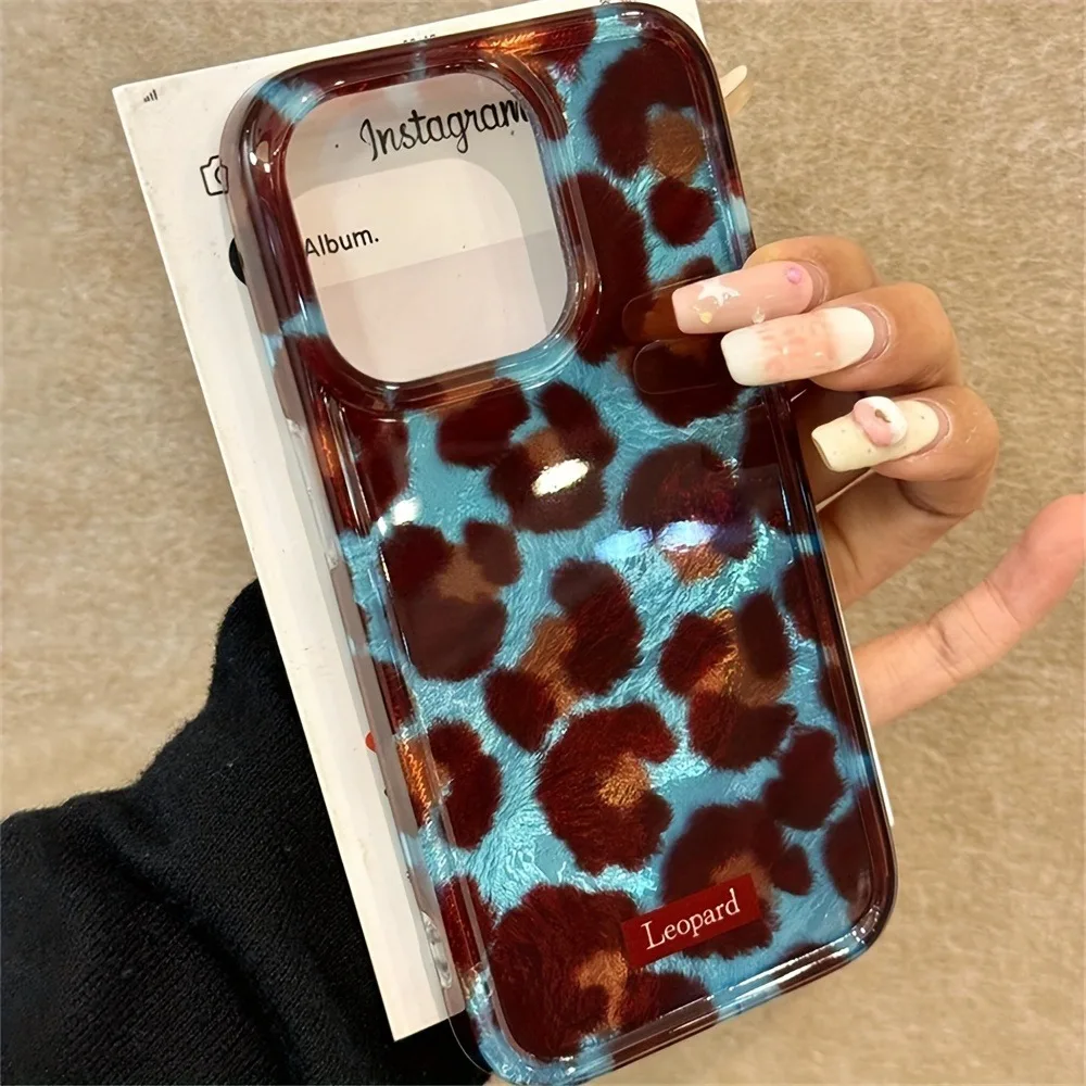 iPhone 16e: Einfache, modische, weiche Handyhülle mit Leopardenmuster