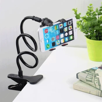 Universal Handy Halterung Clamp Nacht Desktop Lange Arm Faule Person Telefon Steht Unterstützung Für iPhone