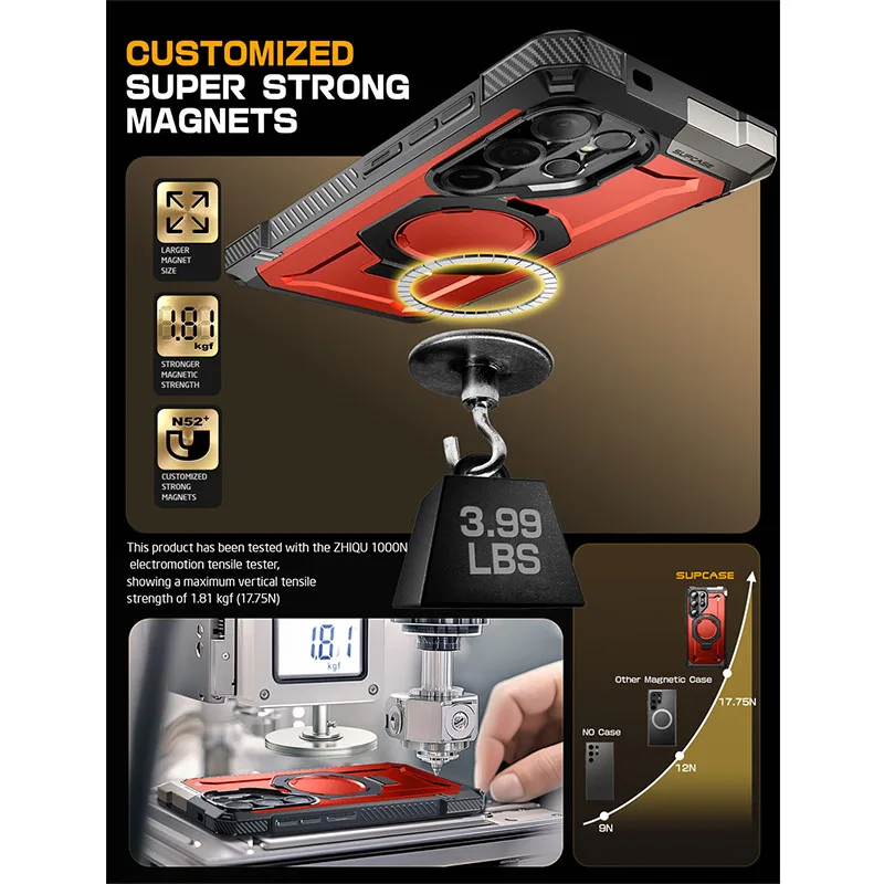 Case 6.9" Supcase Ub Griff Anti-Kratzer schwere robuste magnetische Handy hülle mit Ständer – Bild 6