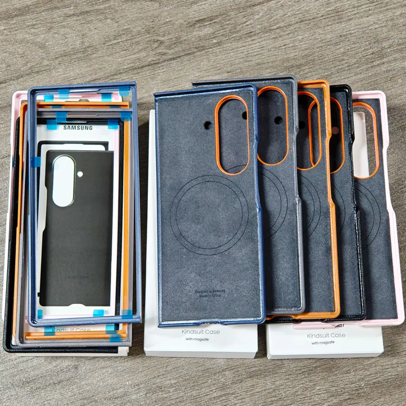 Fold7 5G Handyhülle Hochwertige Magnetische Lederhülle Stoßfeste Öko-Leder Rückseitenschutzhülle – Bild 5