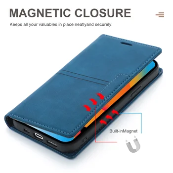 IPhone 13 Pro Max: Leder-Flip-Wallet-Hülle Magnetischer Kartenhalter Handyhülle