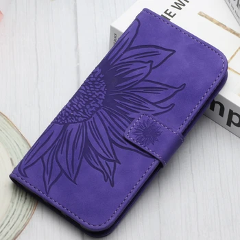 iPhone 15 Plus: Funda iPhon 14 Wallet Flip Phone Case Hüllen Sonnenblumen Leder Back Cover Frauen