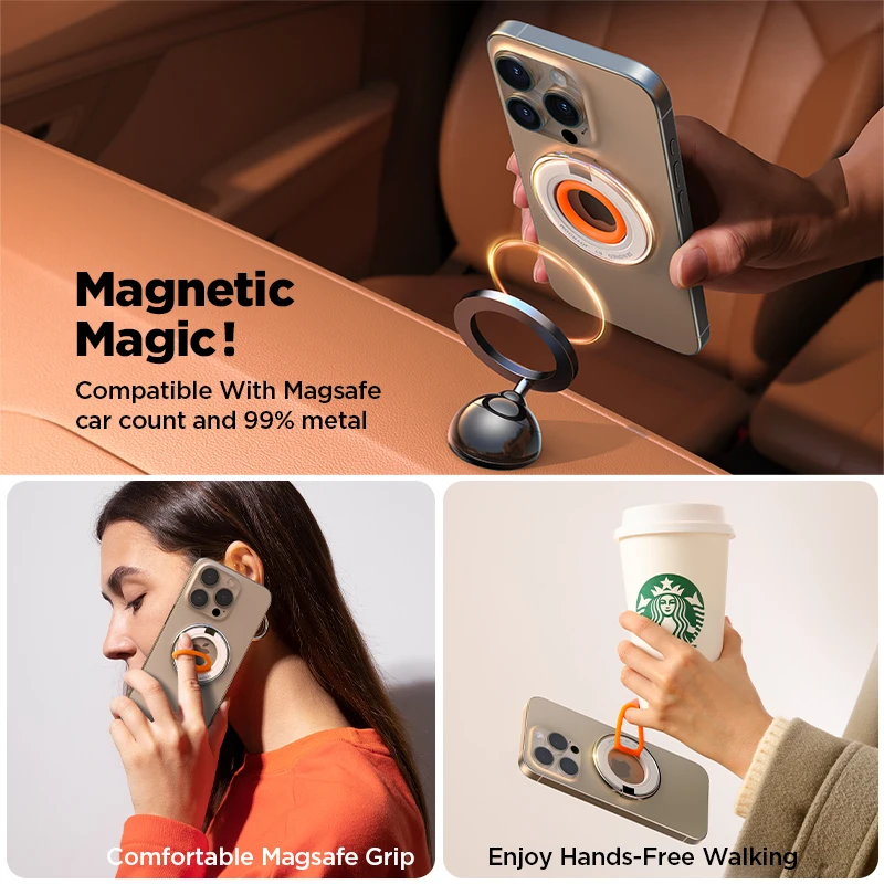 JOYROOM für Magsafe Telefongriffhalter, Ständer, magnetischer Telefonringhalter, Ständer für iPhone 16, 15, 14, 13 – Bild 6