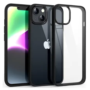 iPhone 12 mini: Transparente, stoßfeste Handyhülle mit farbiger Rückseite -Silikon-Stoßstangenabdeckung