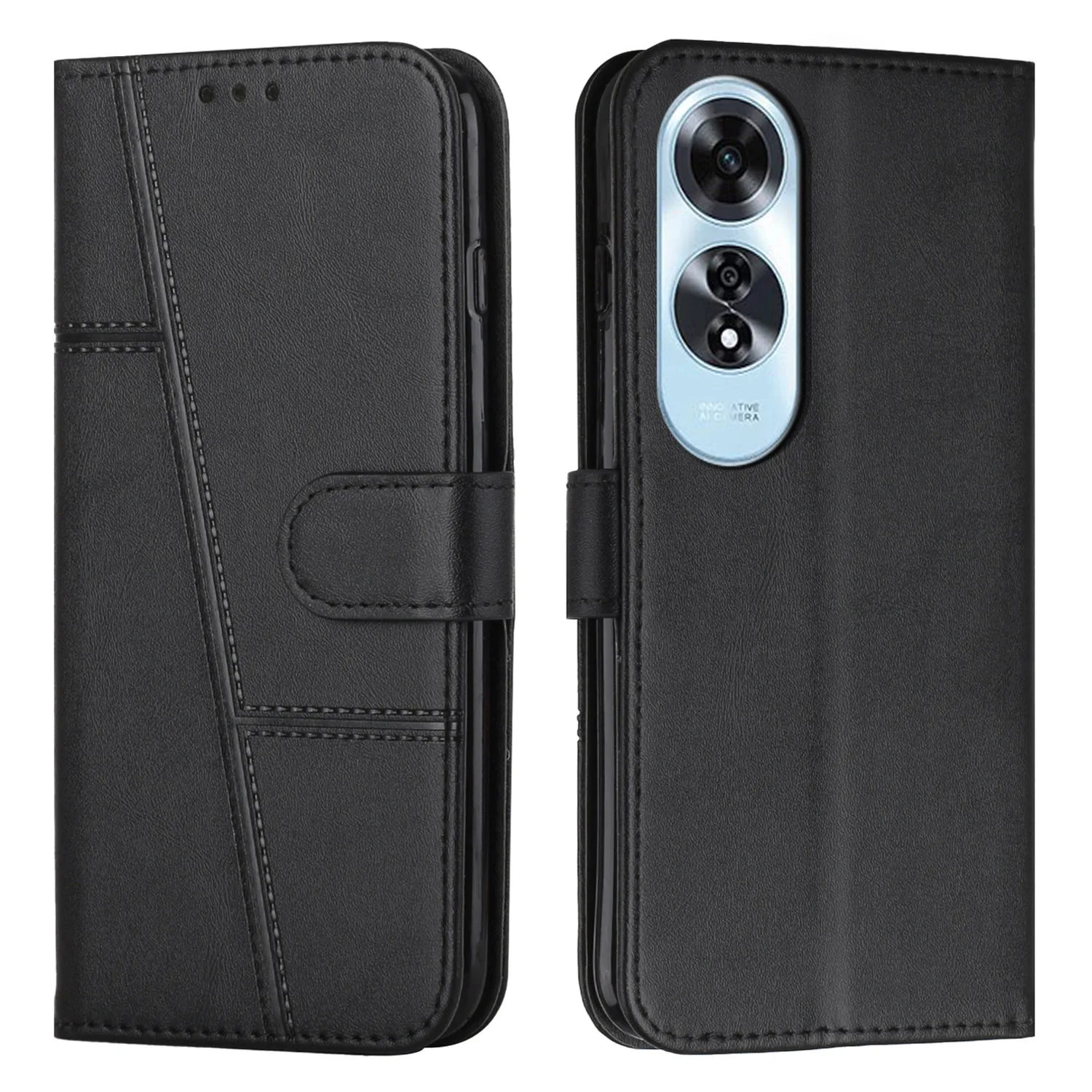 Strap Leder Telefon Fall Brieftasche Buch 13F 12F 11F A5 A3 Pro A5x A60 A79 A98 Karte Flip-Cover – Bild 2