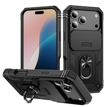 iPhone 11: 360-Ring-Halterung, Ständer, Schiebekamera-Schutz, Handyhülle Cover