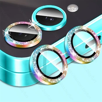 Galaxy Z Flip7: Hülle mit Glitzer-Diamant-Kameraglas Flip8 Flip 7 8 5G, Legierungsring-Objektivschutzkappe