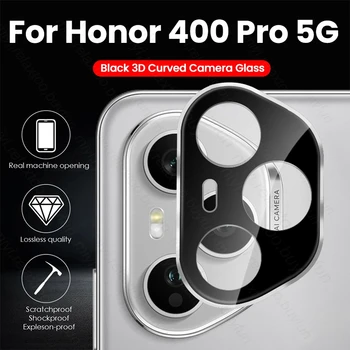 Honor 400: Schwarzer 3D-HD-Kameraobjektivschutz aus gehärtetem Glas Light 5G