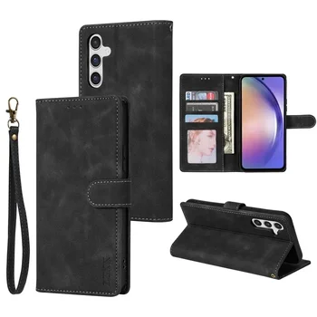 Galaxy S25 Ultra: Brieftasche Karte Slot Flip Ledertasche Rand