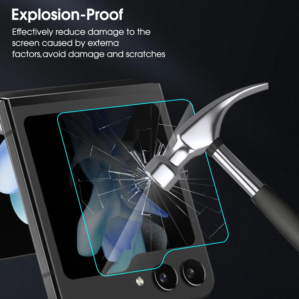 3 Stück Gehärtetes Glas Flip7 Handy-Displayschutz Frontglas-Schutzfolie 10H Klar – Bild 4