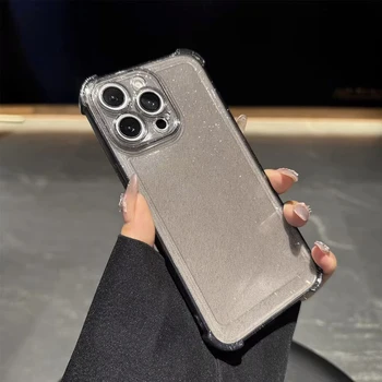 iPhone Air: Glitzernde Transparente Handyhülle Stoßfeste TPU Silikon Weiche Schutzhülle Funda