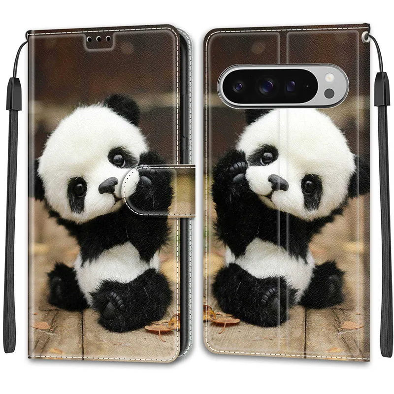 Blumenmuster Flip Case Wallet Leder Phone Cases Stand Book Cover Taschen – Bild 5