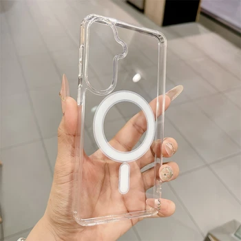 Galaxy A35: Für MagSafe Magnetische Transparente Hülle Cover