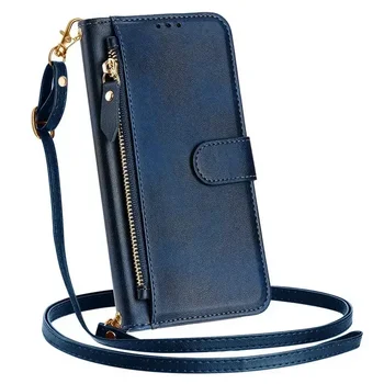 OnePlus 12: Flip Case Reißverschluss-Lederhülle Luxus-Cover 13T 13S 15R 15T Funda