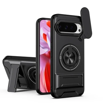 Pixel 9 Pro XL: Hülle 7Pro mit Drehbarem Kameraschutzring, Ständer und Stoßfester Abdeckung