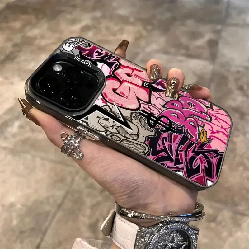 Graffiti Coole Kunst Rosa Handyhülle Hüllen Anti Fall Matte Cover Case Funda – Bild 4