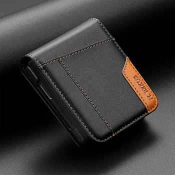 Galaxy Z Flip6: Flip-Leder-Handyhülle 7 FE 6 5 4 3 5G Flip7 Flip8 Brieftasche Kartenhalter Handytasche Buchhülle