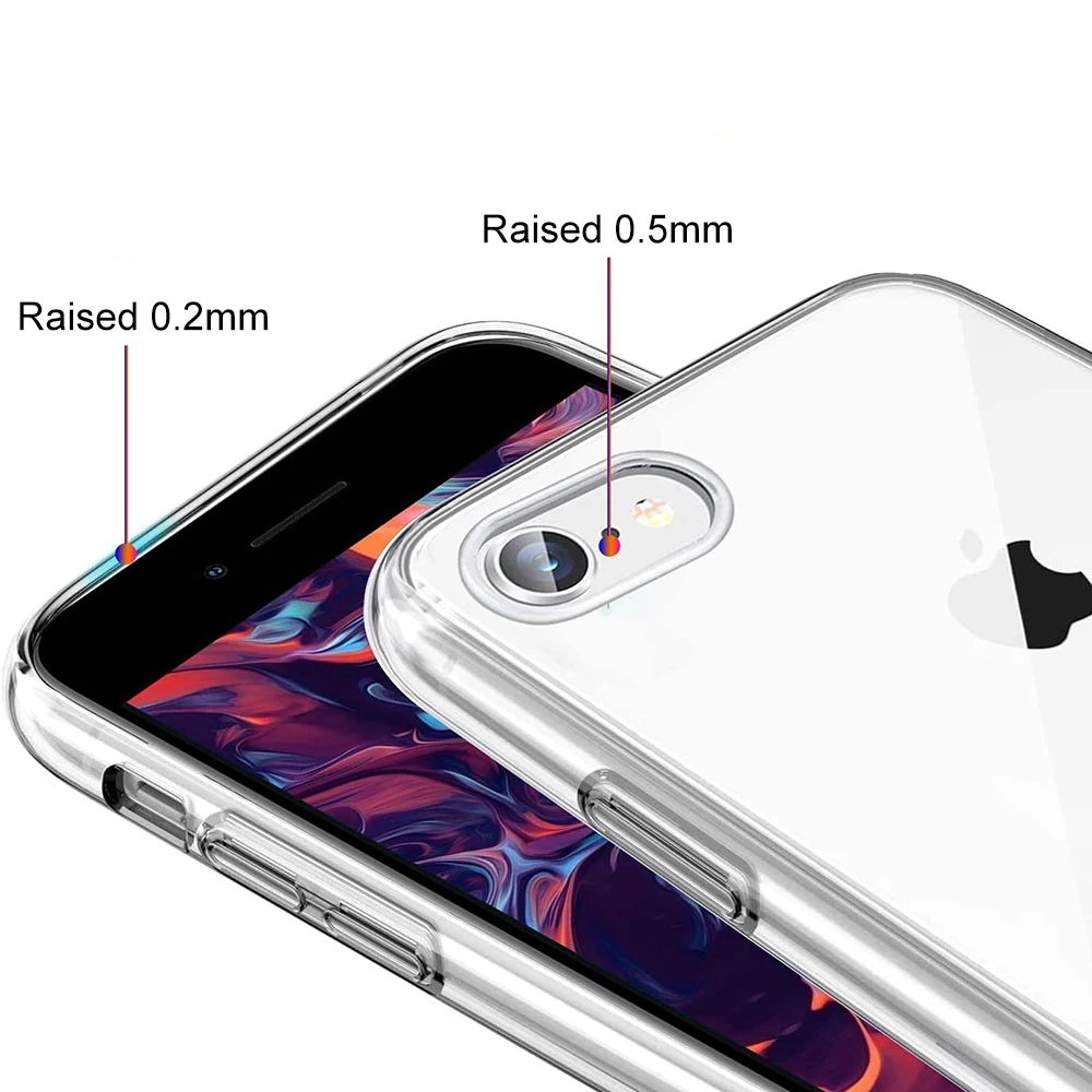 Hochwertige klare Silikon weiche Hülle universal ultra dünne Rückseite Hülle für iphone se2 se3 – Bild 5