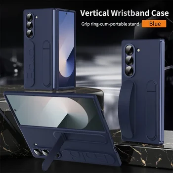 Galaxy Z Fold5: Luxuriöse Armband-Hülle mit unsichtbarer Halterung Handgelenkschlaufe Klappständer Silikonhülle