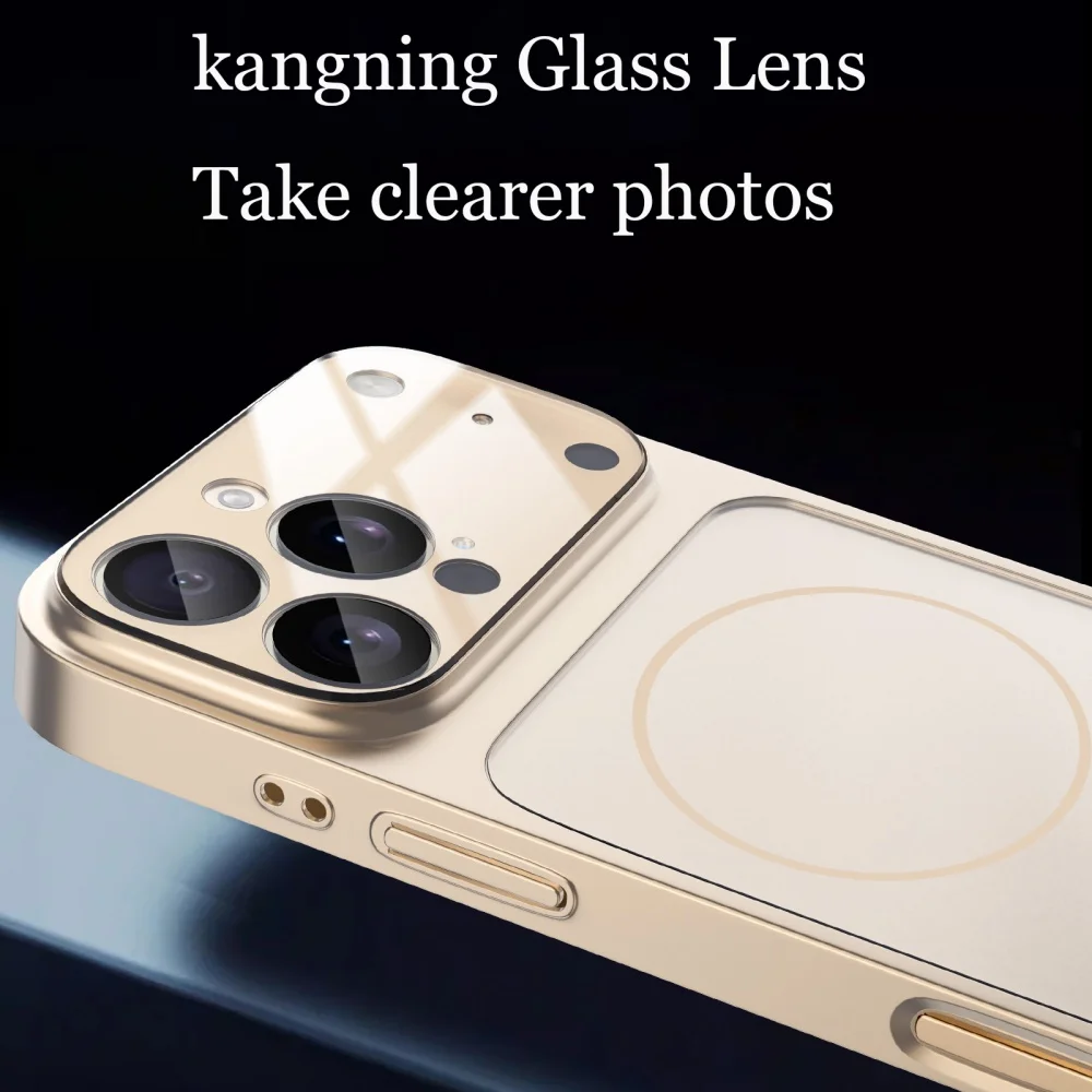 Luxus Für Magsafe Matte Rüstung Fall Funda Drahtlose Lade Harte magnetische Abdeckung – Bild 5