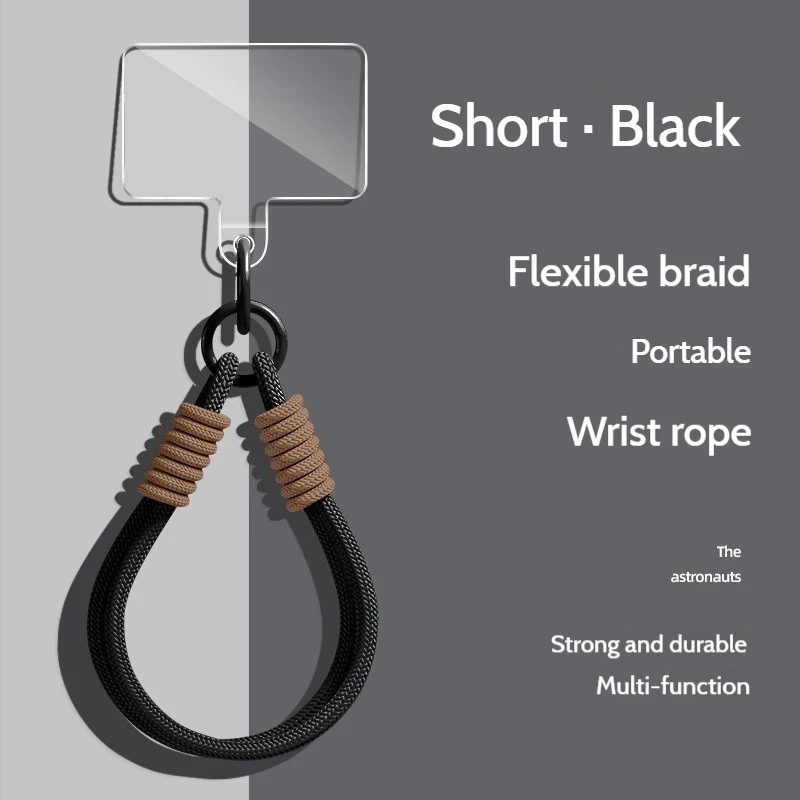 Handy-Lanyard-Anhänger für Anhänger, kann tragbar sein, leicht zu tragen, Armband, fortschrittliche einfarbige kurze – Bild 3