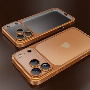 iPhone 13 Pro Max: Luxuriöse, matte, harte PC-Handyhülle, Kameraobjektiv-Folie, mattierte, stoßfeste Abdeckung