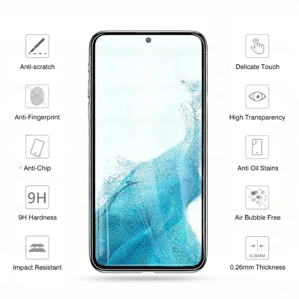 4 stücke Volle Abdeckung Gehärtetem Glas Screen Protector Glas sansung Schutz Film – Bild 4