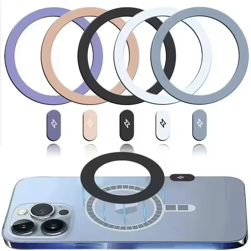 1/5 Stück Magnetischer Aufkleber Metallring für Magsafe Kabelloses Laden, Ladekreis-Magnetaufkleber für iPhone 16 15 13 – Bild 2