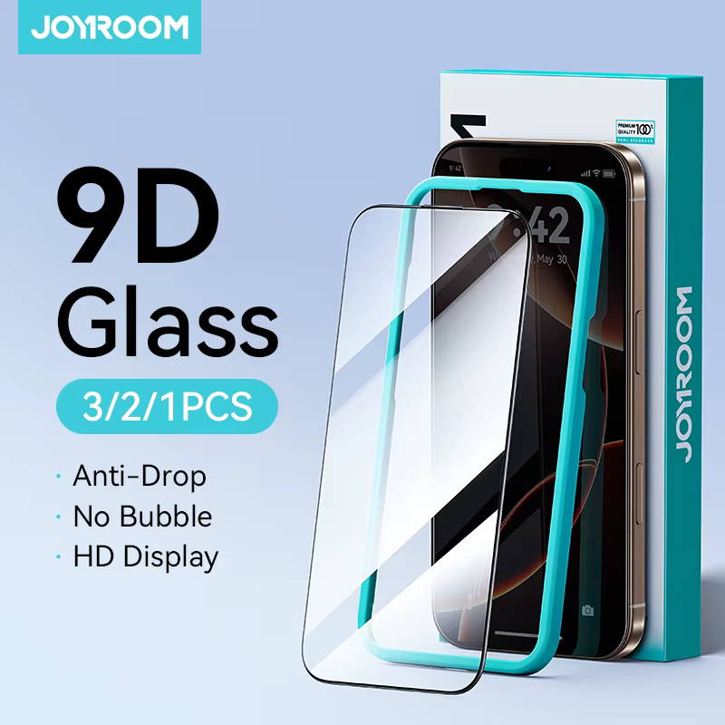 iPhone 17 Pro Max: Joyroom 3/2/1PCS HD Glas Displayschutzfolie Vollbild gehärtetes Glas Schutz