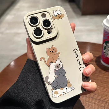 Galaxy S25 Ultra: Niedliche lustige Katzenmuster-Silikonhülle Funda
