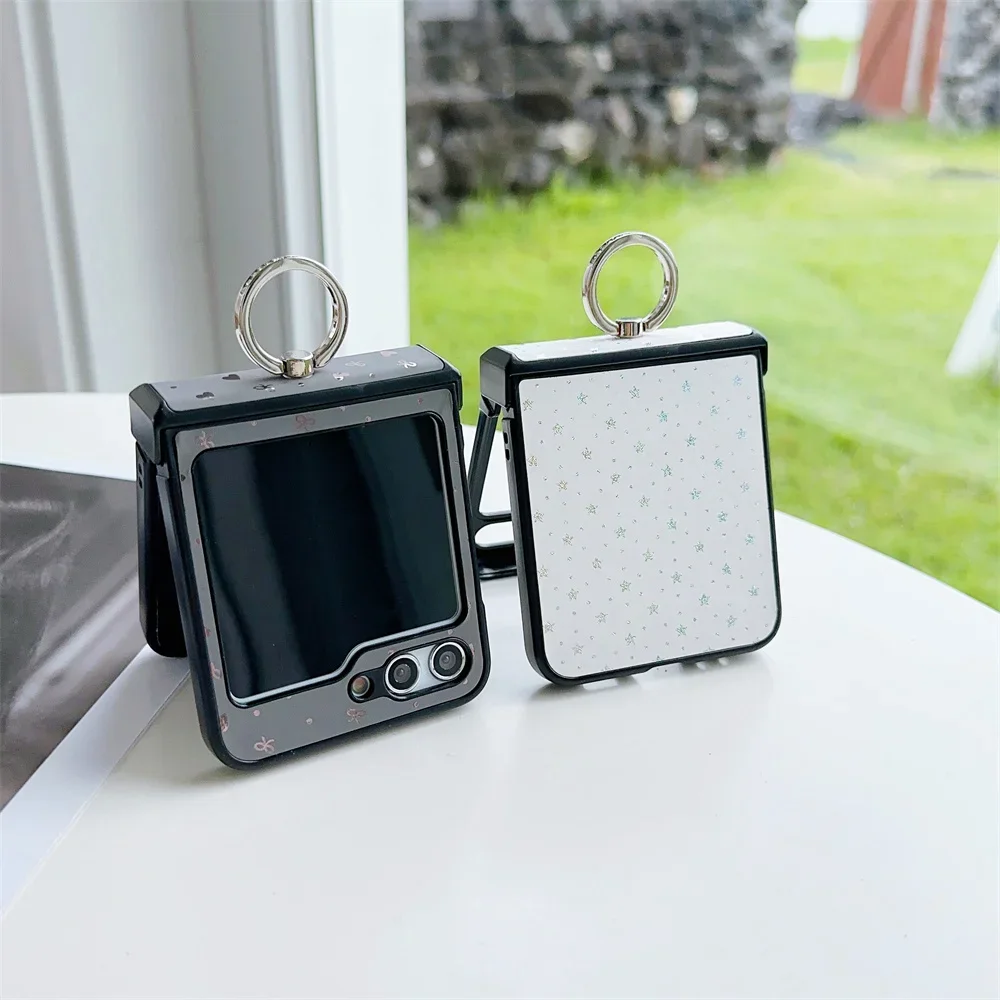 Mode Ring Halter Telefon fall 6 5 4 3 Herz Stern Muster Stand Abdeckung – Bild 5