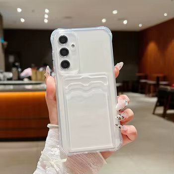 Galaxy A35: Hülle Kartenfach Transparente Handyhülle