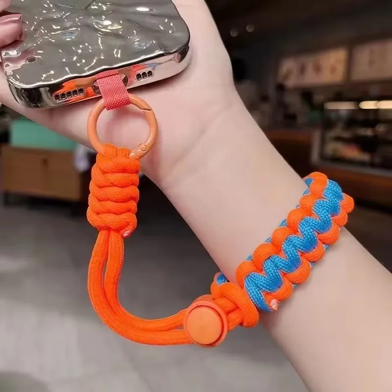 Hand gewebte verstellbare Handy Universal Lanyard Armband Outdoor-Sport bequeme Sicherheit Anti-Drop-Seil – Bild 3