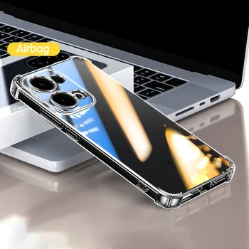 Oppo Reno 13: Airbag Klare Handyhülle Reno13 Pro F FS 13Pro 13F Reno13F S 5G Weiches Silikon Einfache Rückseite