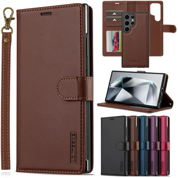 Galaxy S23: Ledertasche Magnetische Flip Wallet